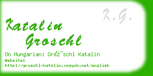 katalin groschl business card